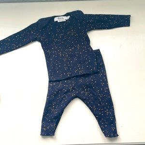 Bonpoint top & pant set in midnight Constellation print, size 1 month